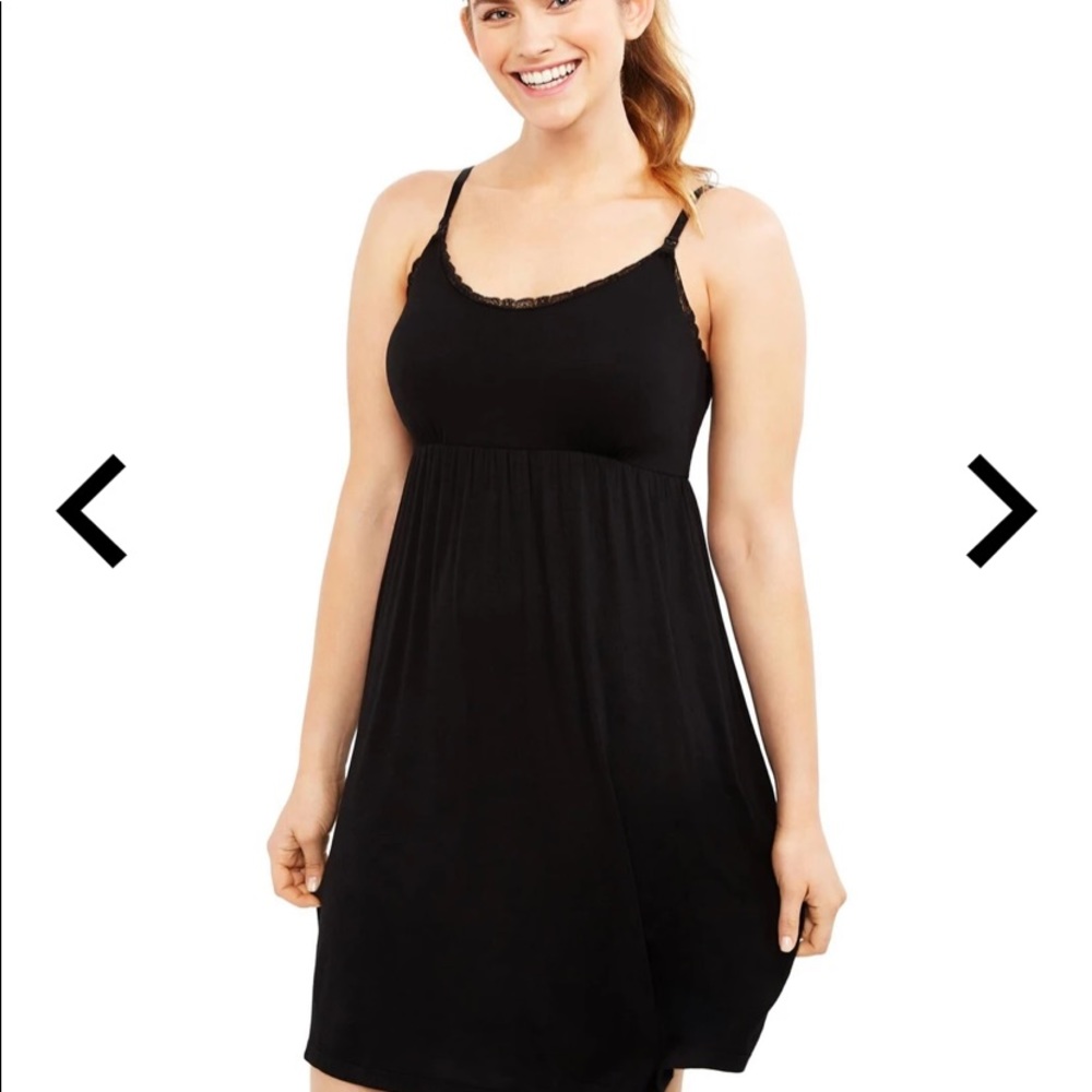 Gray Nursing Sleep Dress Nightgown